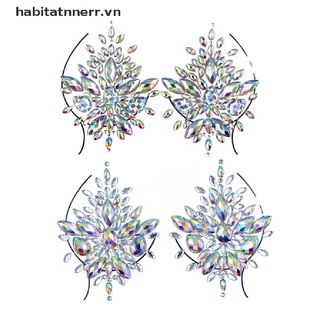 Miếng Dán Ngực Tự Dính Bằng Acrylic Pha Lê Nhiều Màu Gợi Cảm