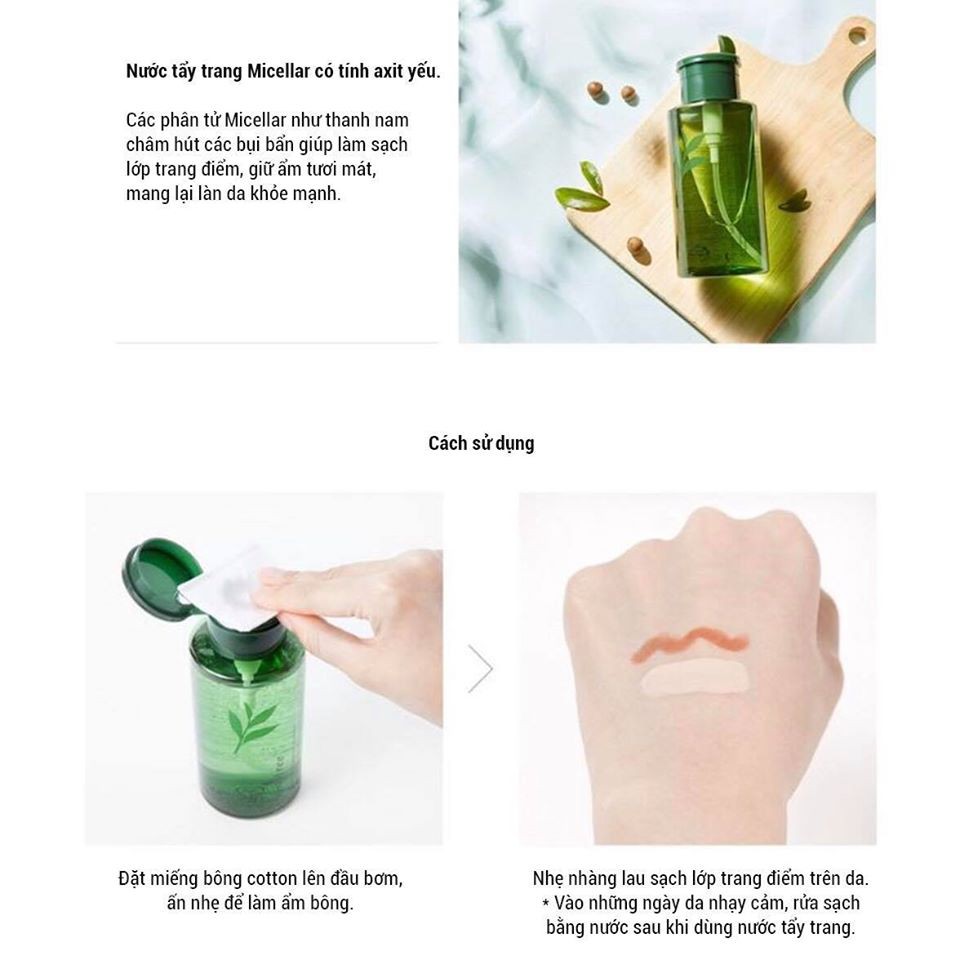 Nước Tẩy Trang Trà Xanh Innisfree Green Tea Pure Cleansing Water 300ml