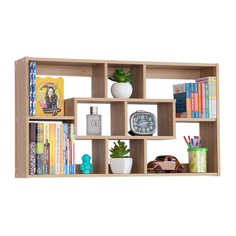 Kệ treo tường 8 ngăn MODULO HOME KARO 1895-N (Màu tự nhiên)