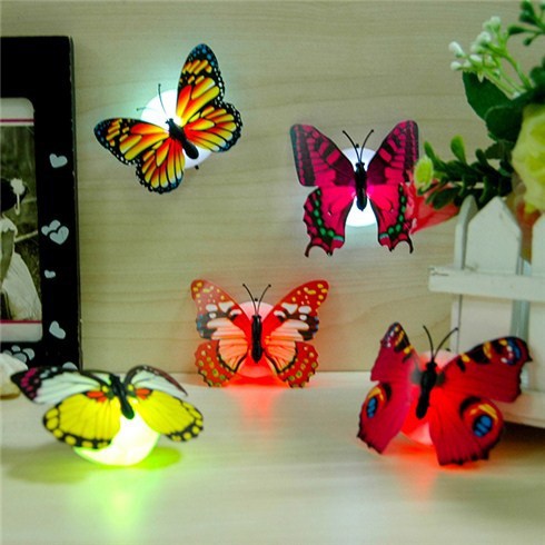 [FULLBOX]-BƯỚM PHÁT SÁNG trang hoàng PHÒNG-Đèn ngủ bướm phát sáng trang hoàng tường-Đèn Led Bướm 3D Dán Tường trang hoàn