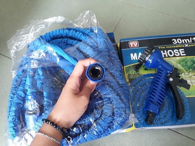 Vòi xịt nước thông minh giãn nở 15m/30m Magic Hose - Vòit tưới cây rửa xe vệ sinh nhà cửa đa năng