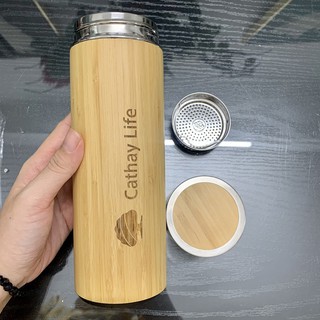 BÌNH GIỮ NHIỆT ỐNG TRE LOGO CATHAY