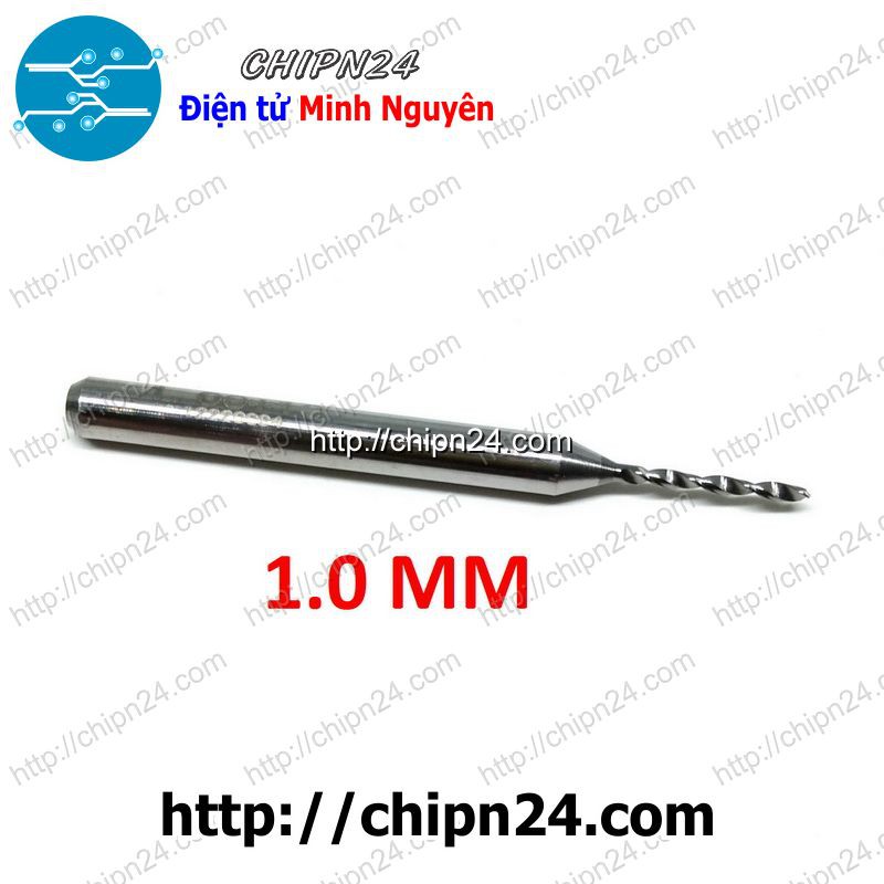 [1 CÂY] Mũi khoan mạch in CNC HỢP KIM 1.0mm (Mạch điện tử, PCB)