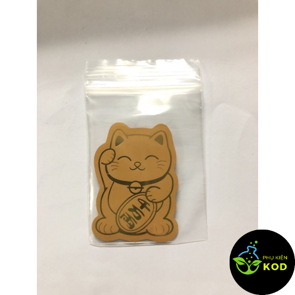 Hình dán Mèo thần tài may mắn cho điện thoại, máy tính laptop, máy tính bảng