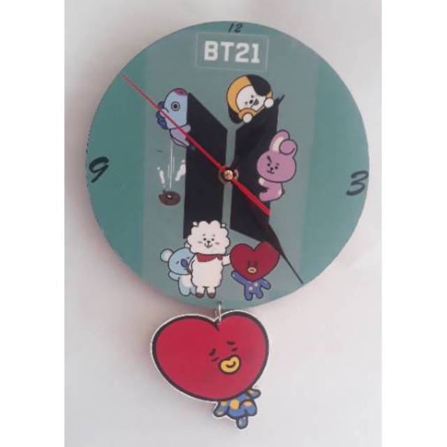 Đồng Hồ Treo Tường Hình Bt21 Dễ Thương