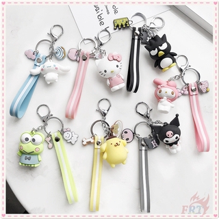 Móc khóa silicon hoạt hình 7 kiểu Melody / Kuromi / Hello Kitty / Keroppi / Cinnamoroll / Pom Pom /BADTZ-MARU