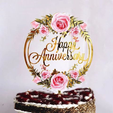 Cake topper decoration party supplies colorful flowers sweetheart creative card high quality brand new spot direct sales