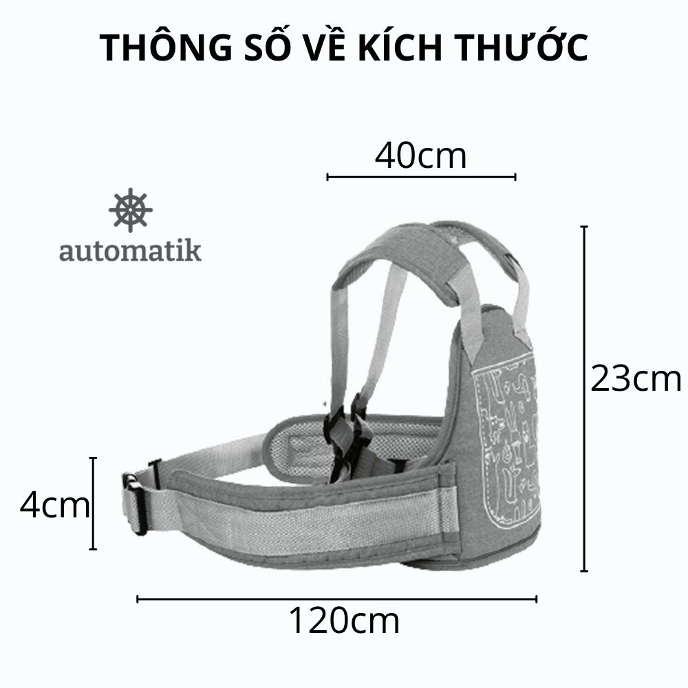 Đai Đi Xe Máy Cho Bé Địu Em Bé Đai An Toàn Ngồi Ghế Chở Bé Nịt Trước Sau - Automatik