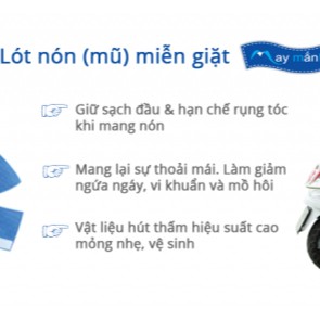 Combo 05 hộp Lót mũ bảo hiểm May máy (miễn giặt)