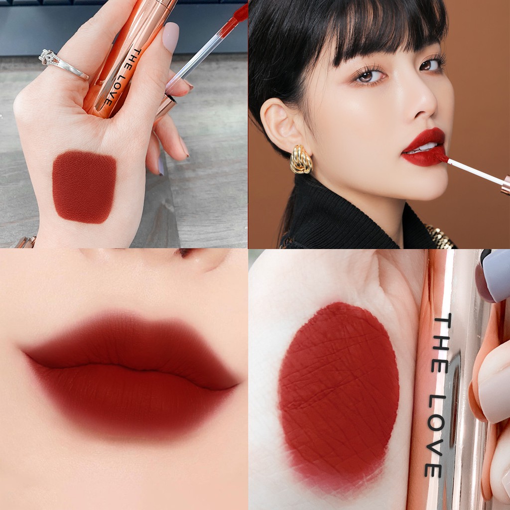 [MUA 1 ĐƯỢC 2] Son Kem THE LOVE Đỏ Đất Siêu bền Màu Chính Hãng 4ml