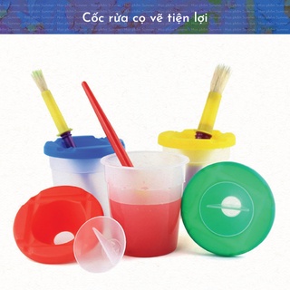 Cốc, ly rửa cọ vẽ chống tràn, đổ nước