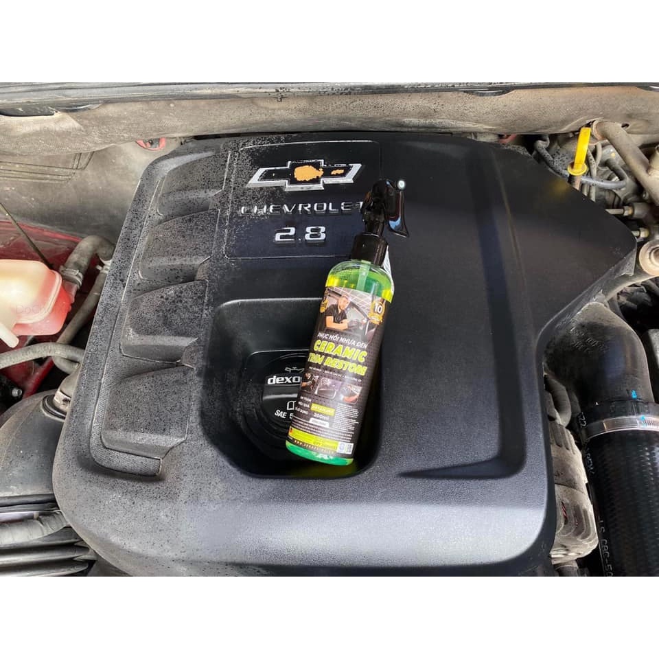 SPRAYKING CERAMIC TRIM DUNG DỊCH PHỤC HỒI NHỰA NHÁM , CAO SU ĐEN, BẢO DƯỠNG VỎ XE TẶNG MÚT BÔI  . DOCHOIXEMAY