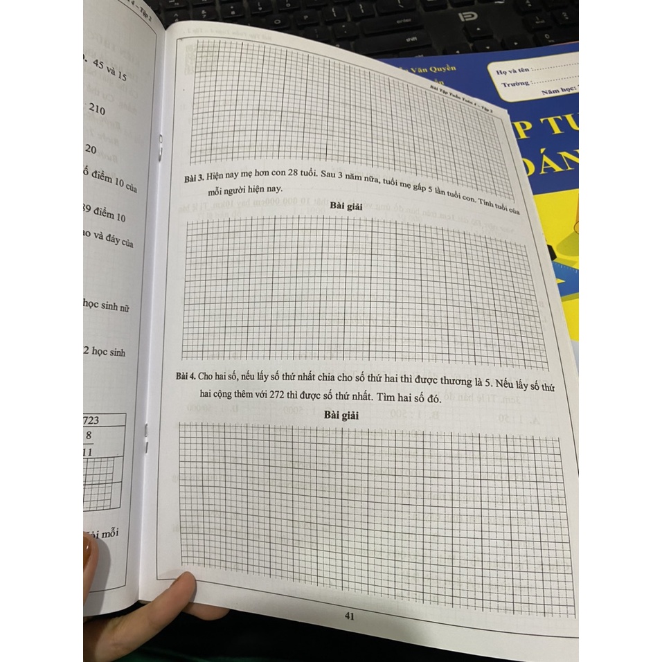 Sách - Bài tập tuần toán 4 tập 2