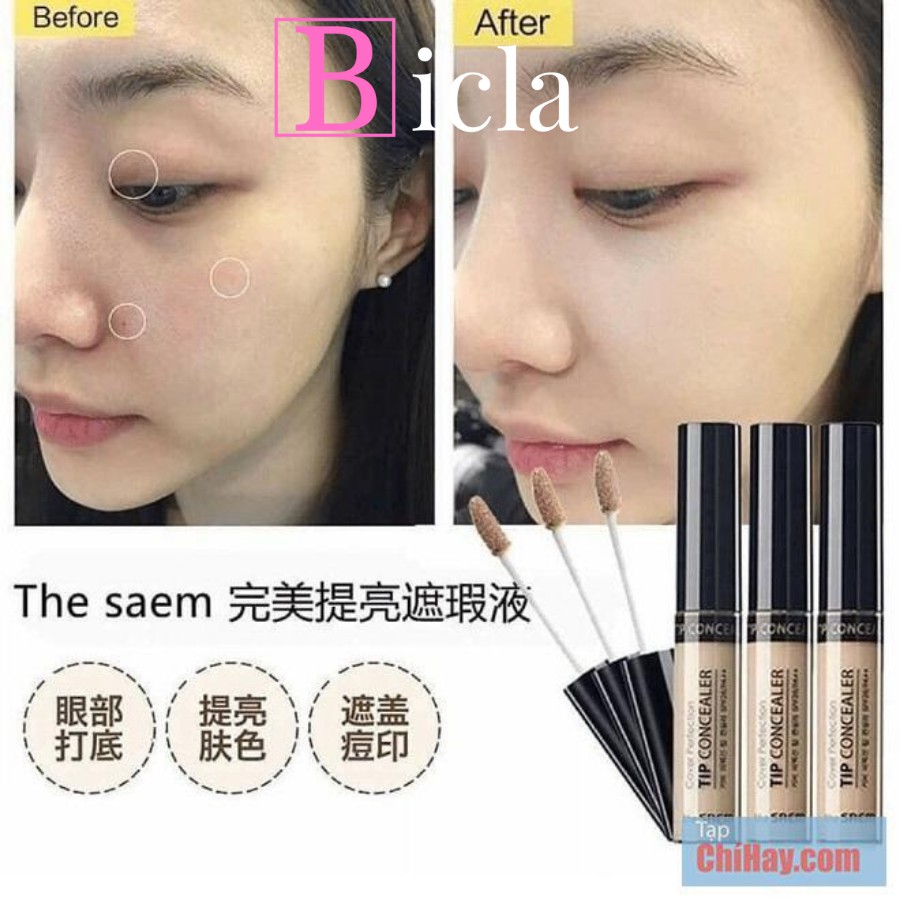  Kem Che Khuyết Điểm THE SAEM Cover Perfection Tip Concealer | BigBuy360 - bigbuy360.vn