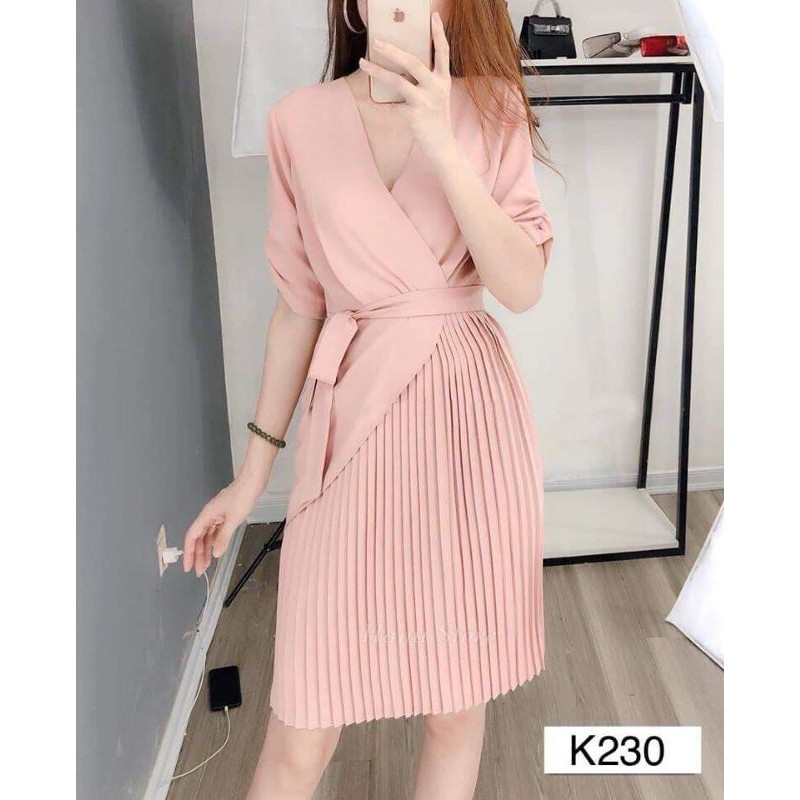 ĐẦM THIẾT KẾ CÔNG SỞ (Hồng pastel)