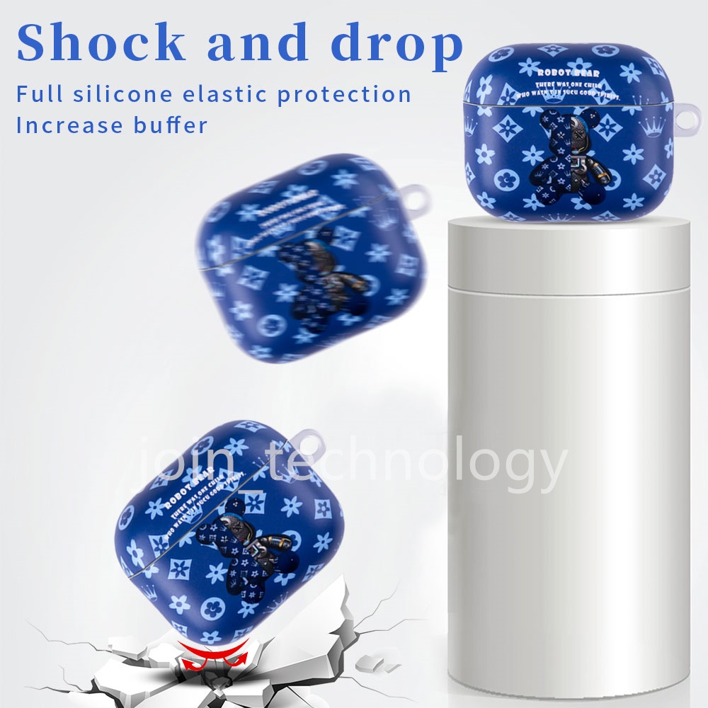 Vỏ bảo vệ hộp sạc tai nghe Airpods 1/2/pro 3 2021 bằng TPU mềm họa tiết hoạt hình dễ thương
