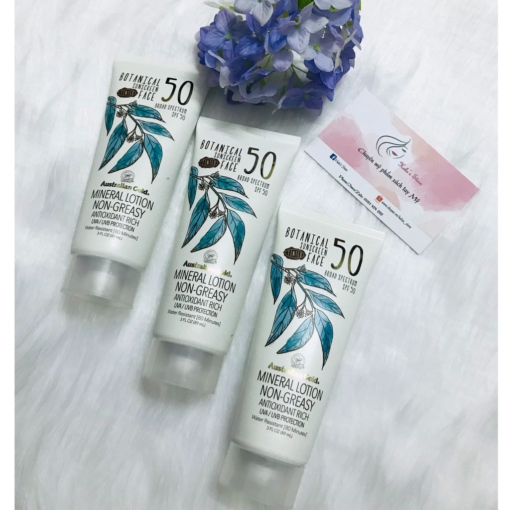 Australian Gold ✨ Kem chống nắng Botanical Sunscreen Face SPF 50