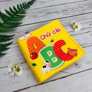 Sách vải Lalala baby, kích thích đa giác quan chủ đề Chữ cái, kích thước 15x15cm 12 trang