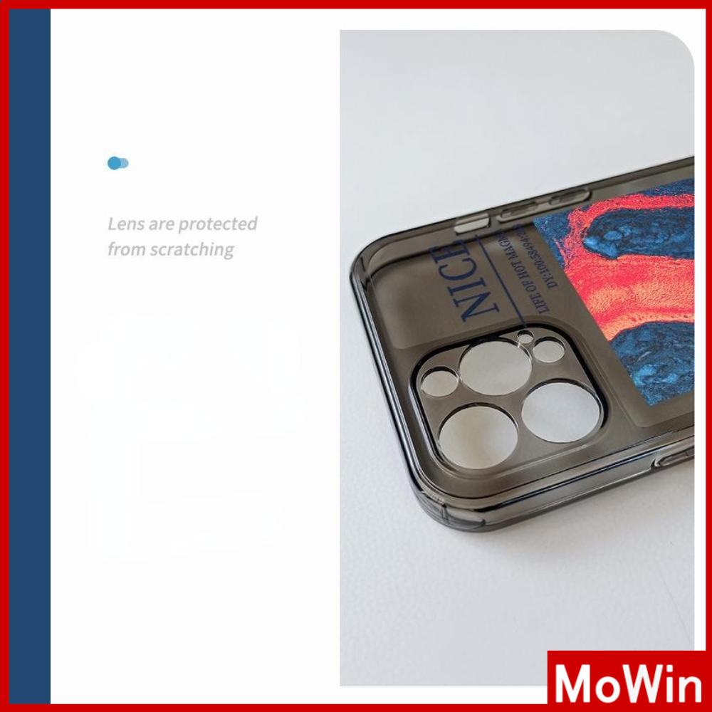 Ốp Điện Thoại Silicon Trong Suốt Viền Vuông Bảo Vệ Camera Chống Sốc Cho iPhone 13 Pro Max 12 Pro Max 11 7 Plus