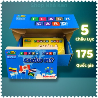 Thẻ Học Thông Minh FlashCard 5 Châu Lục - Theo Phương Pháp Glenn Doman