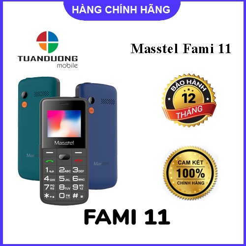 Điện Thoại Người Già Masstel Fami 11 - Chữ To - Hàng Chính Hãng