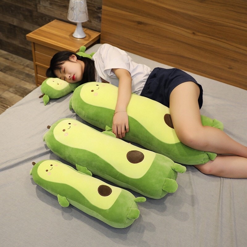 Gấu Bông Quả Bơ Dài, Gối Ôm Hình Quả Bơ Dễ Thương Dài 70Cm