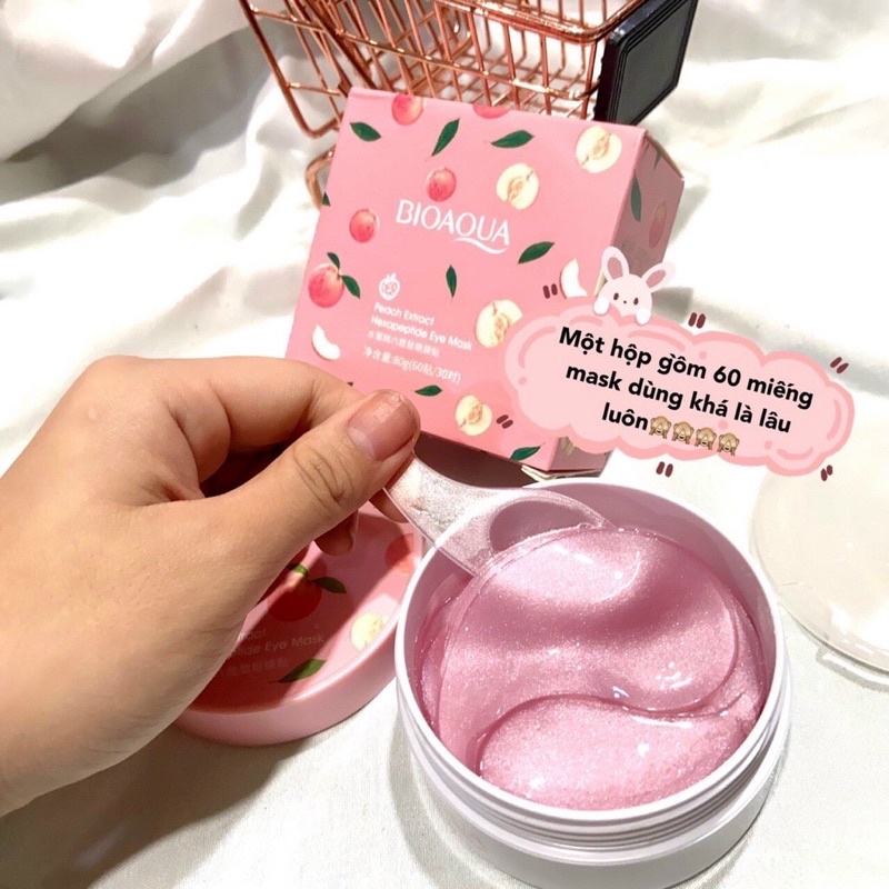 Mặt Nạ Mắt Đào Bioaqua Dưỡng Ẩm Cấp Nước Giảm Thâm vùng Mắt