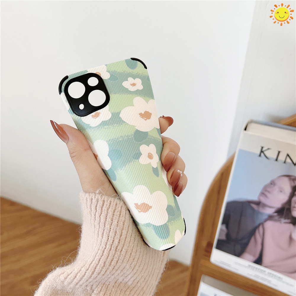 Samsung Galaxy Note 8 9 J4 J6 Plus J6+ J2 J5 Pro J7 Pirme On7 2016 J710 J510 J310 J530 J730 A9S G530 G532 Case Summer Simple small Fresh floral Flowers Four Corners Drop Resistance Cute Soft TPU Protective Cover