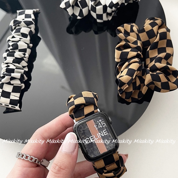 Dây Đeo Thay Thế Bằng Lông Nhung Co Giãn Cho Đồng Hồ Thông Minh Apple Watch Series 7 6 5 4 3 2 SE 41mm 45mm 42mm 40mm 44mm