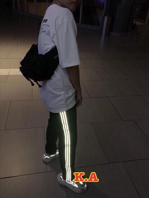 Quần 3 sọc thể thao phản quang chất da cá KA | BigBuy360 - bigbuy360.vn