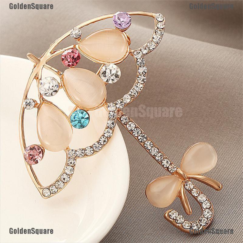 Ghim Cài Áo Hình Cây Dù Đính Đá Opal Dễ Thương