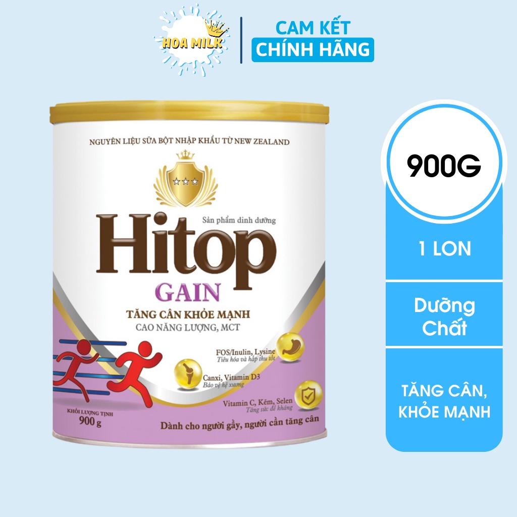 Sữa tăng cân cho người lớn HITOP GAIN, sữa bột tăng cân cho người gầy - Hoa Milk