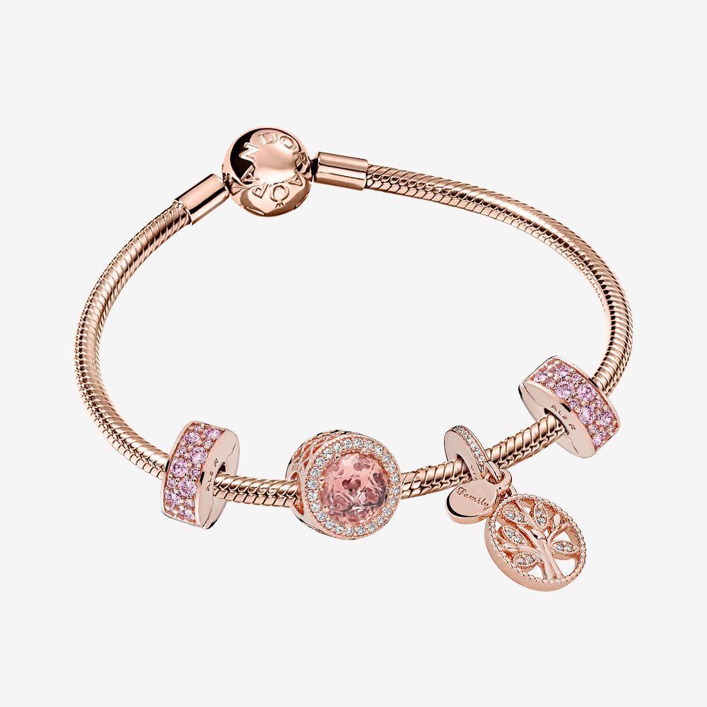 Pandora Vòng Tay Hoa Hồng Mềm Mại Đáng Yêu