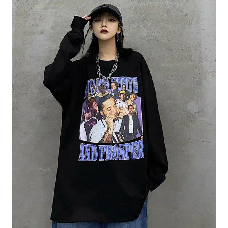 [ORDER] Áo Thun Tay Dài Long Sleeves A$AP Rocky Purple | BigBuy360 - bigbuy360.vn