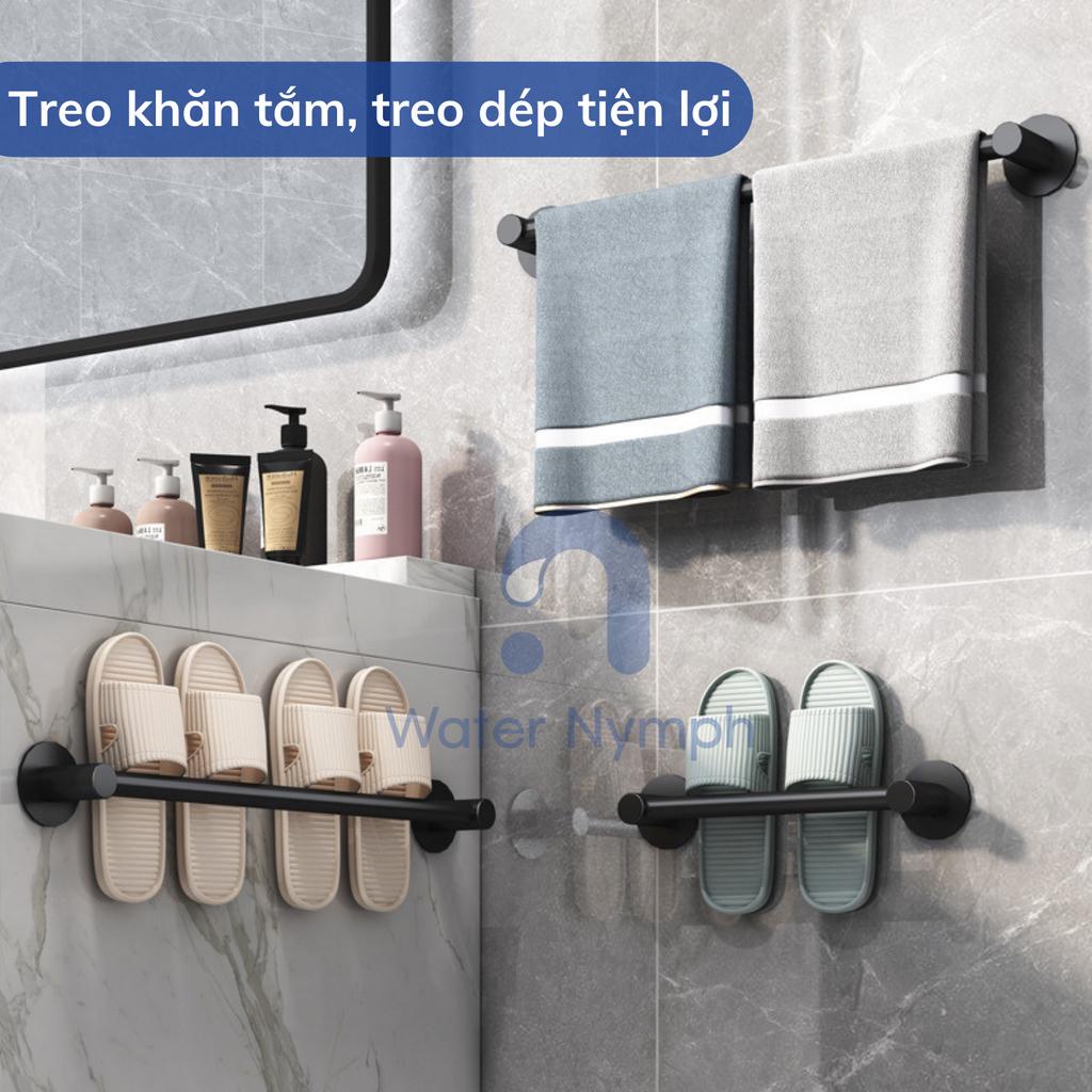 Giá treo dép, giá treo khăn nhà tắm dán tường tiện lợi nhôm phun sơn tĩnh điện Waternymph