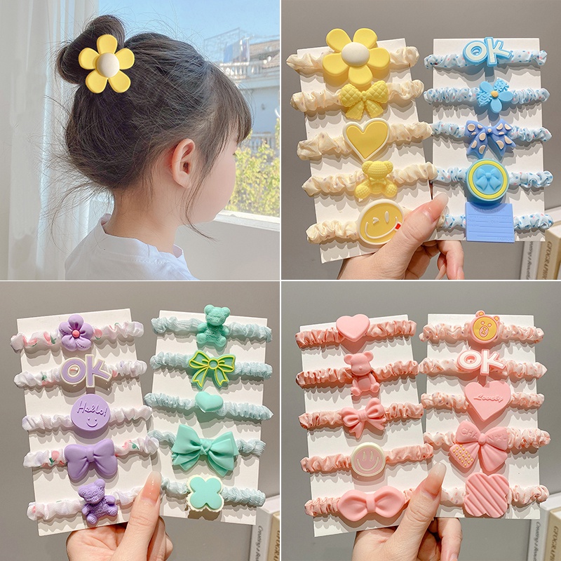 Băng Đô Cao Su Co Giãn Hình Bông Hoa Nhiều Màu Sắc Dễ Thương Thời Trang 2022