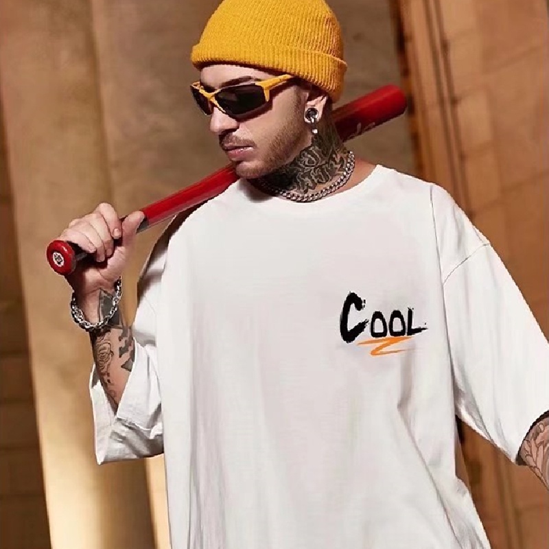 [M-8XL] Áo Thun Nam Dáng Rộng Cổ Thuyền In Hình Hoạt Hình Phong Cách Nhật Bản ​Áo Thun Ngắn Tay Oversize In Họa Tiết Cá Tính Trẻ Trung