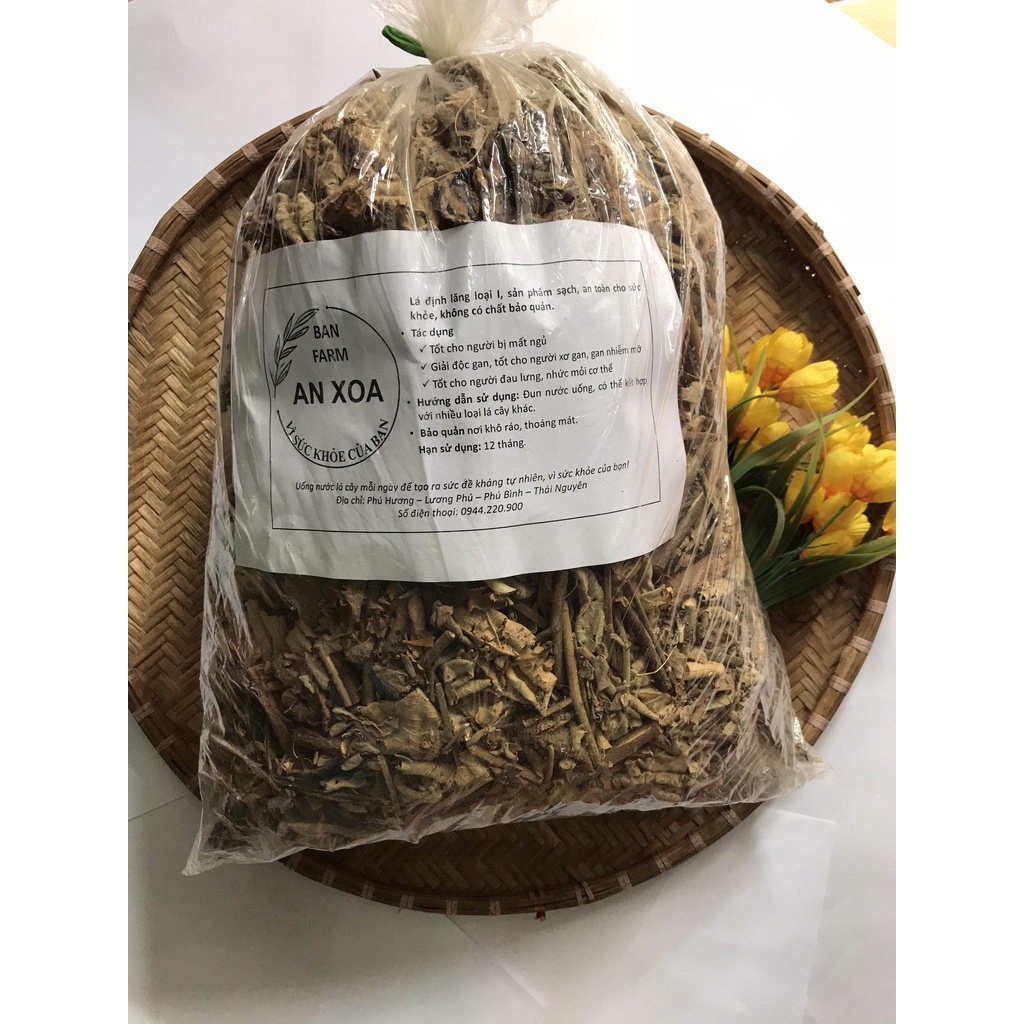 Lá an xoa khô Banfarm loại 1 - giải độc gan - ngủ tốt - gói 1kg