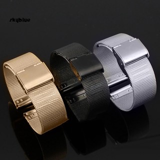 Dây đeo đồng hồ thay thế bằng thép không gỉ kích thước 18mm - 24mm chất lượng