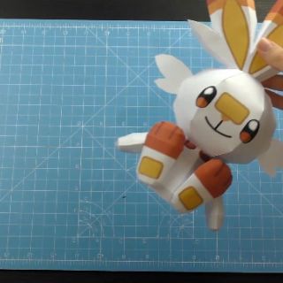Mô hình giấy [Pokemon Sword and Shield] Scorbunny