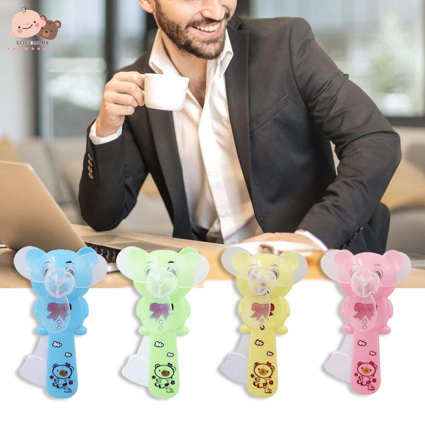 Quạt Cầm Tay Mini Hình Gấu Đáng Yêu Tiện Dụng Vào Mùa Hè