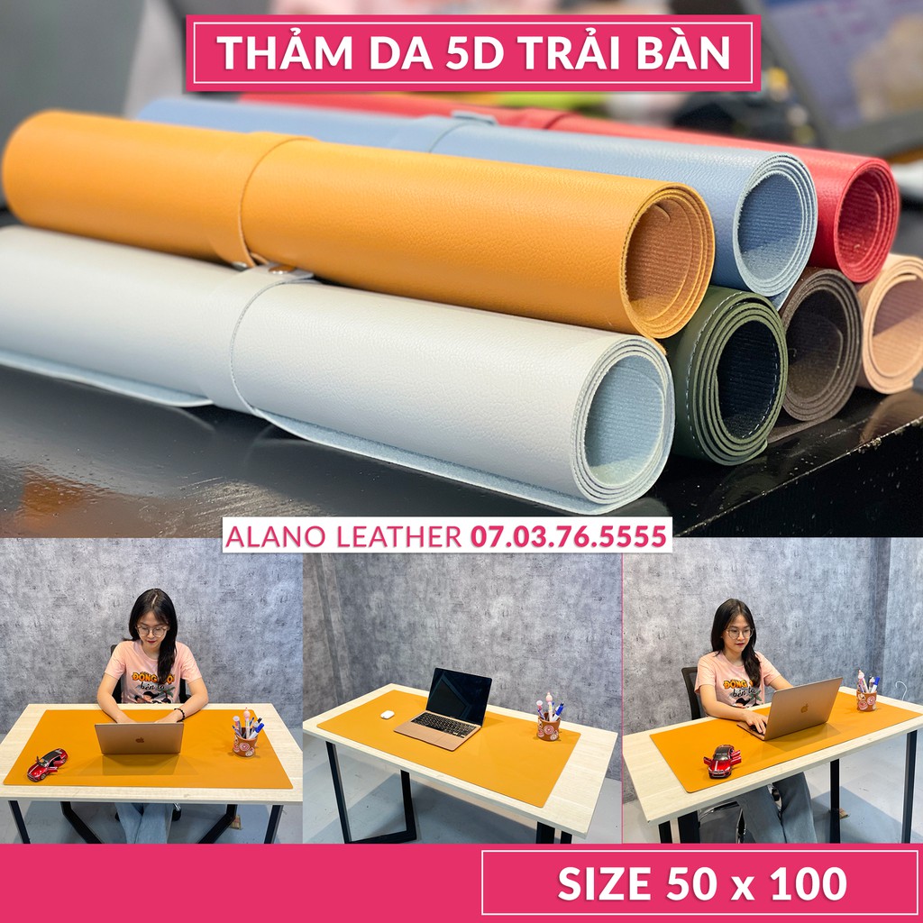 [Hình Thật / Giá Xưởng] Thảm Da Trải Bàn 5D Chống Thấm, Chống Trầy, Tiện Lợi, Cao Cấp - Size 50 x 100 cm