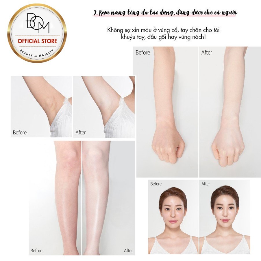 Kem Dưỡng Sáng Da Light-On Tone UP B.O.M Cosmetic 40ml