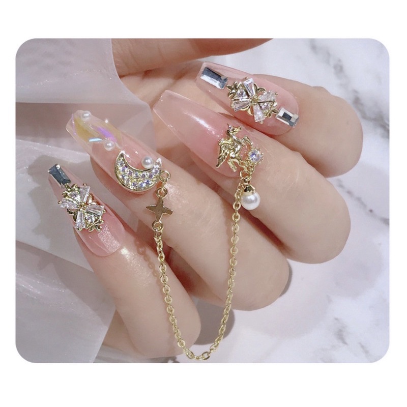 charm dây xích dài trang trí móng đủ lọai
