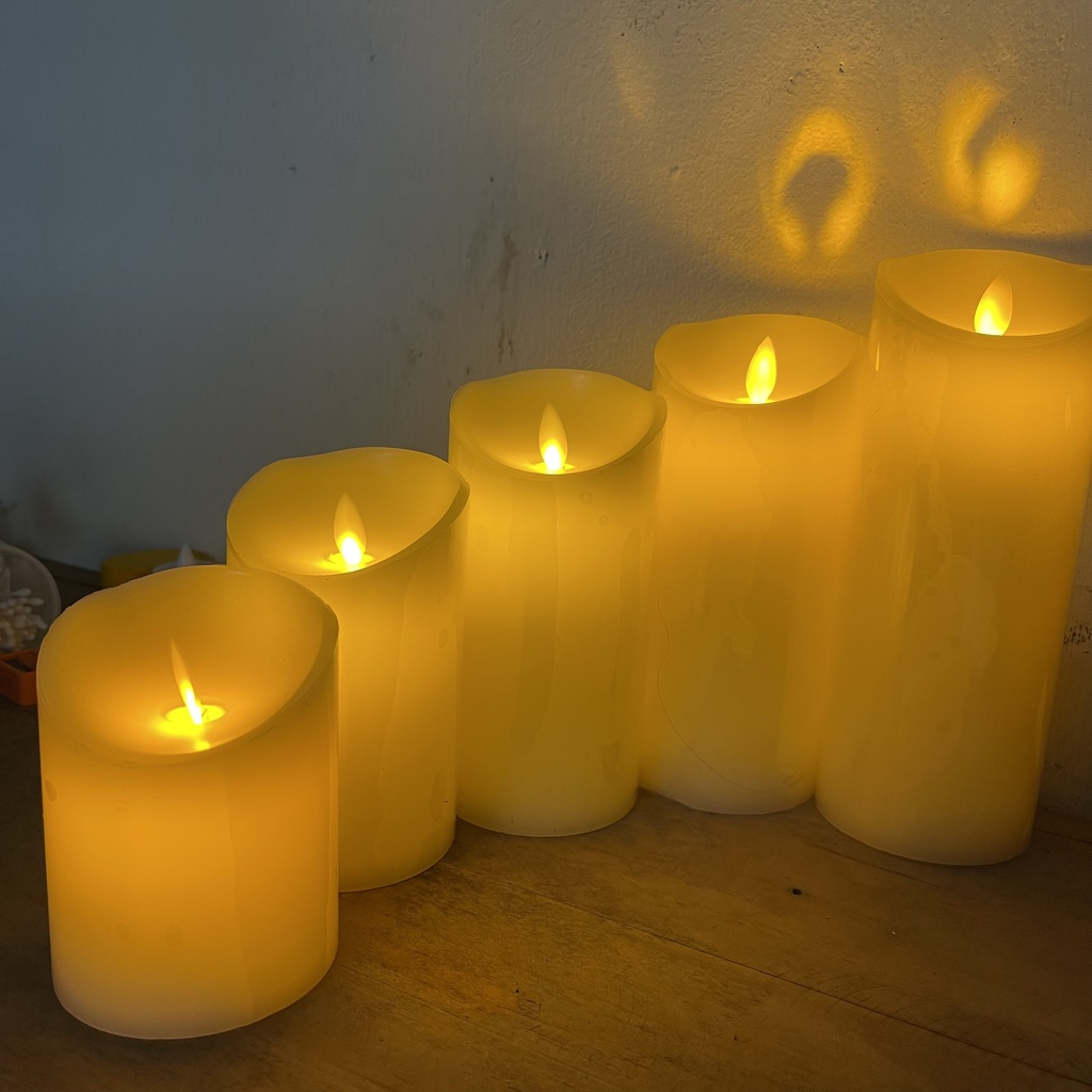 Nến điện tử sáp trơn trang trí nhà cửa, decor bàn tiệc, đám cưới chạy bằng pin