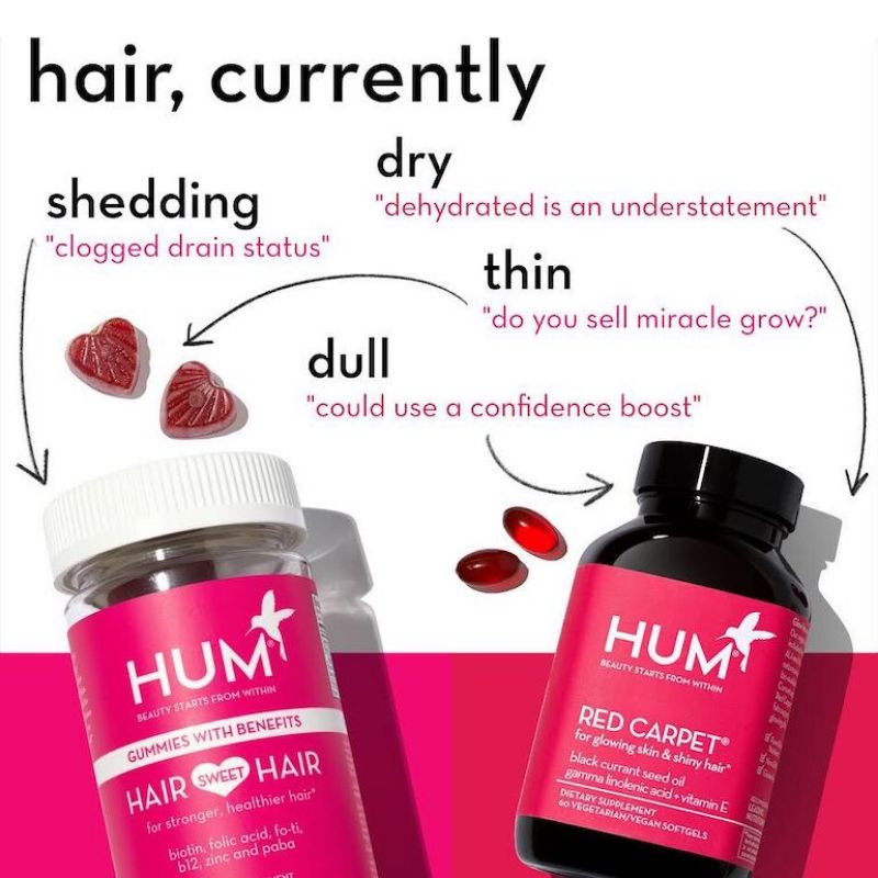 Kẹo dẽo mọc tóc , khoẻ móng chứa Biotin Hum Hair Sweet Hair Gummies ( 60 viên )