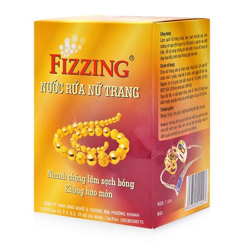 Nước rửa nữ trang Fizzing hộp 70ml