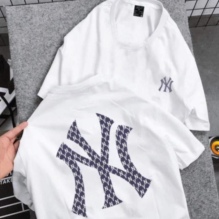 ⚡Áo thun tay lỡ nam nữ unisex N Y ⚡ Phông dáng thụng rộng chất cotton mặc đôi , nhóm cực đẹp