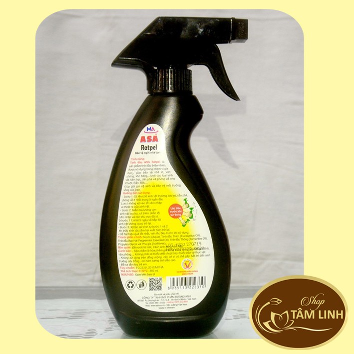 Bình Xịt _Tinh dầu xua đuổi chuột ASA Ratpel 350ml