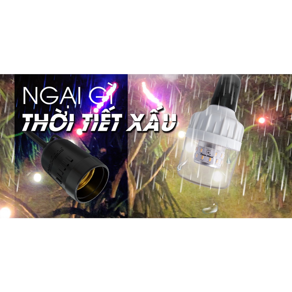 Đui đèn chống nước E27 Rạng Đông chống chọi với thời tiếc mưa bão